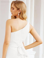 Numbersea One Shoulder Bridesmaid Dresses Long Formal Prom Gowns 28048-numbersea