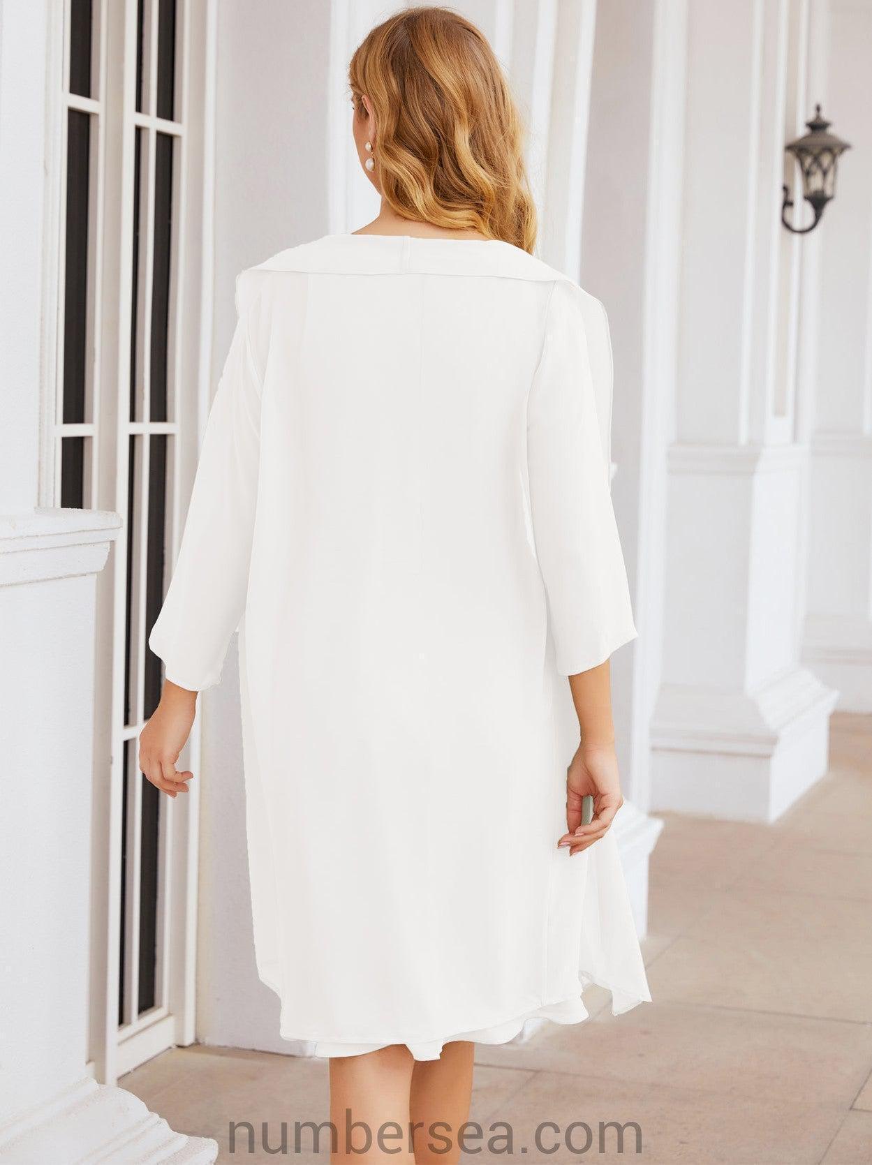 Numbersea Chiffon Mother Of The Bride Dresses Prom Dress For Wedding Guest Casual Pleated 28065