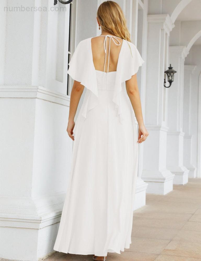 Numbersea Bridesmaid Dresses Backless Formal Prom Gowns for Evening Party Mother of The Bride Dress 28040-numbersea