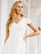 Numbersea Formal Prom Gowns for Mother of The Bride Cap Sleeves Bridesmaid Dress 28047-numbersea