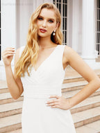 Formal Prom Gown Elegant V-Neck Sleeveless Bridesmaid Dresses for Wedding Party 28037-numbersea