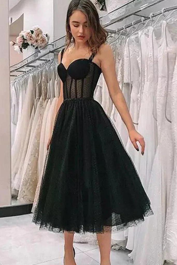 Süße Träger kurze Ballkleid schwarz Fee Vintage Homecoming Party Kleider