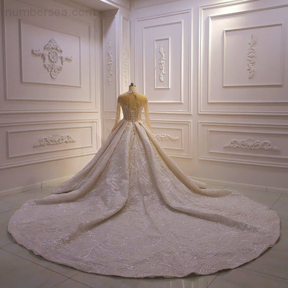 NB461 100% Real Photos Wedding Dress Factory Custom Made Luxury Wedding Dress New - numbersea