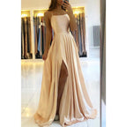 Etui-Linie/Säule Träger Satin Falten Ärmellos Ball Abendkleid Formal