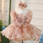 Organza Geburtstagsparty Baby Mädchen Kleid 