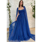 Vestido formal de noche con pliegues y lentejuelas de escote corazón