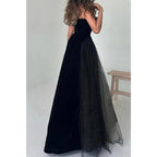 Vestido de fiesta de graduación de noche sin mangas de corte A 