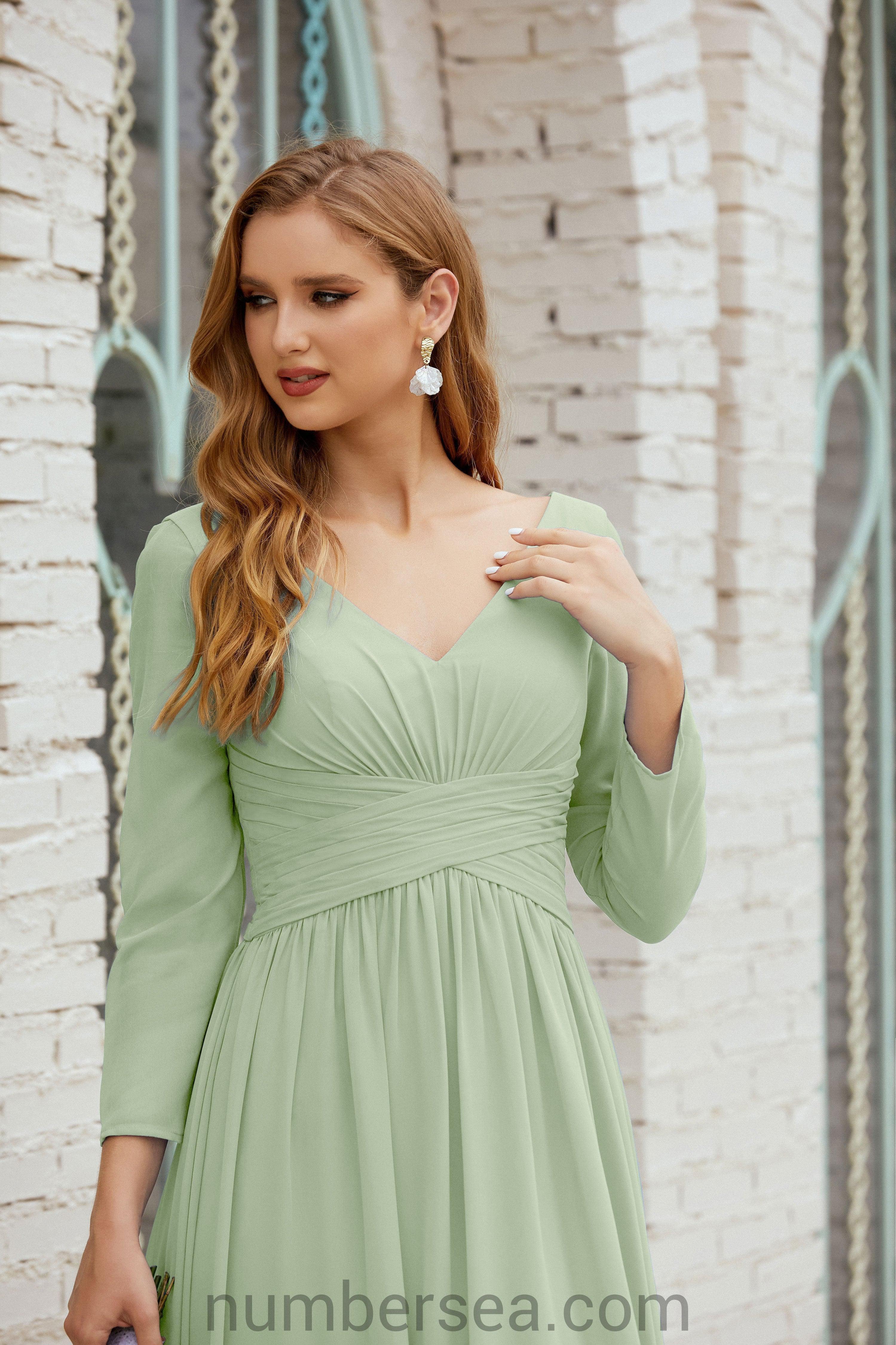 NumberSea-Numbersea Bridesmaid Dress Chiffon Formal Party Dress Evening Dress 28016 NumberSea-Numbersea Bridesmaid Dress Chiffon Formal Party Dress Evening Dress 28016