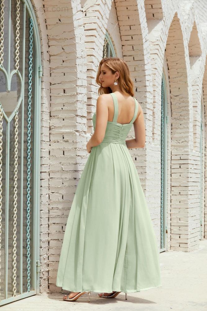 Halter Bridesmaid Dresses Formal Cocktail Prom Gown 28015-numbersea