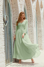 Numbersea Bridesmaid Dress Chiffon Formal Party Dress Evening Dress 28016-numbersea