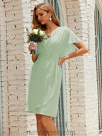 Homecoming Dresses Knee Length Sleeveless Prom Gowns 28021 Sage Green