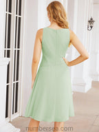 Numbersea Chiffon Mother Of The Bride Dresses Prom Dress For Wedding Guest Casual Pleated 28065
