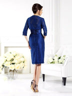Sheath/Column Strapless Beading Sleeveless Short Taffeta Mother of the Bride Dresses