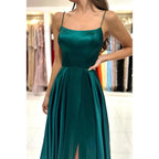 Etui-Linie/Säule Träger Satin Falten Ärmellos Ball Abendkleid Formal