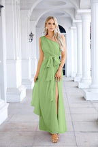 Ladies Chiffon One Shoulder Bridesmaid Evening Dress Wedding Party Evening Dress 28133-numbersea