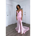 Sweetheart Strapless Sleeveless Velvet Sheath Long Prom Evening Dress With Slit