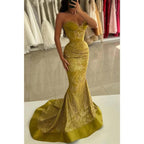 Sweetheart Strapless Empire Ruched Appliques Long Party Prom Evening Dress