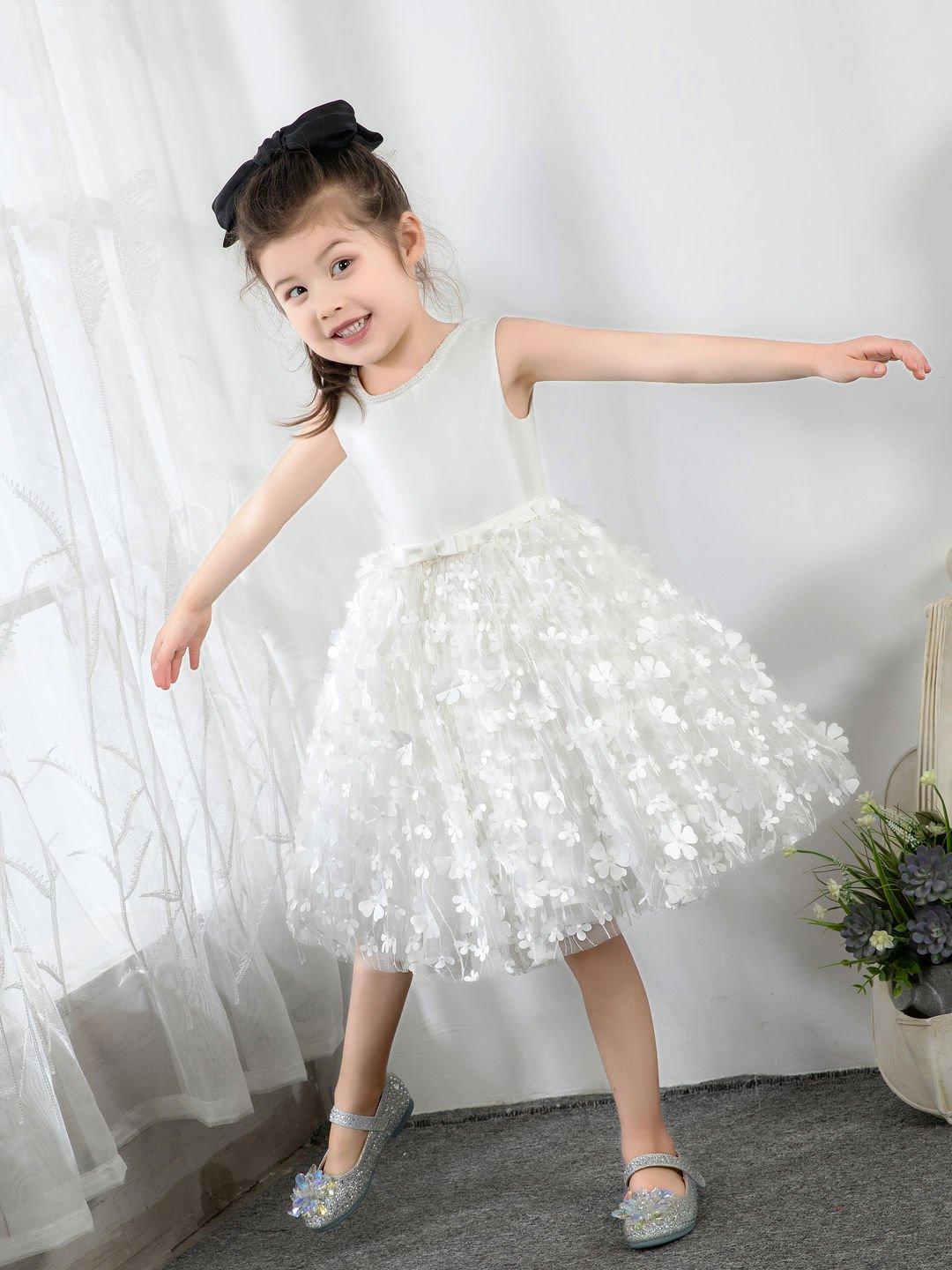 NumberSea - Kids Little Flower Girls' Princess Cute Dresses Children's Occasion Wear Party Dresses Birthday Dress