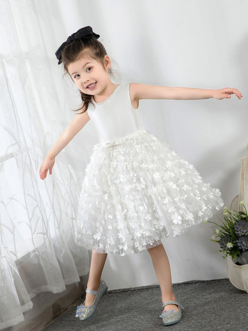 NumberSea - Kids Little Flower Girls' Princess Cute Dresses Children's Occasion Wear Party Dresses Birthday Dress