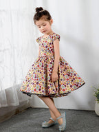 NumberSea - Satin Kids Princess Cute Dresses Birthday Dress Children's Occasion Wear Party Dresses