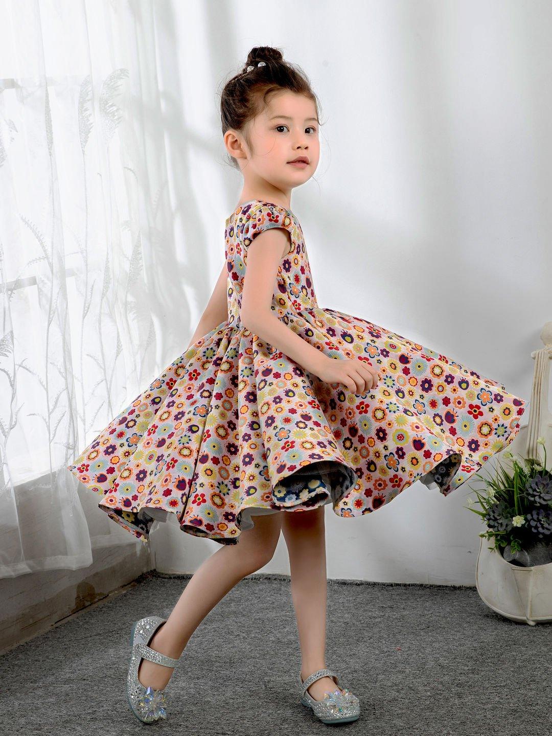 NumberSea - Satin Kids Princess Cute Dresses Birthday Dress Children's Occasion Wear Party Dresses