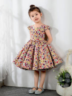 NumberSea - Satin Kids Princess Cute Dresses Birthday Dress Children's Occasion Wear Party Dresses