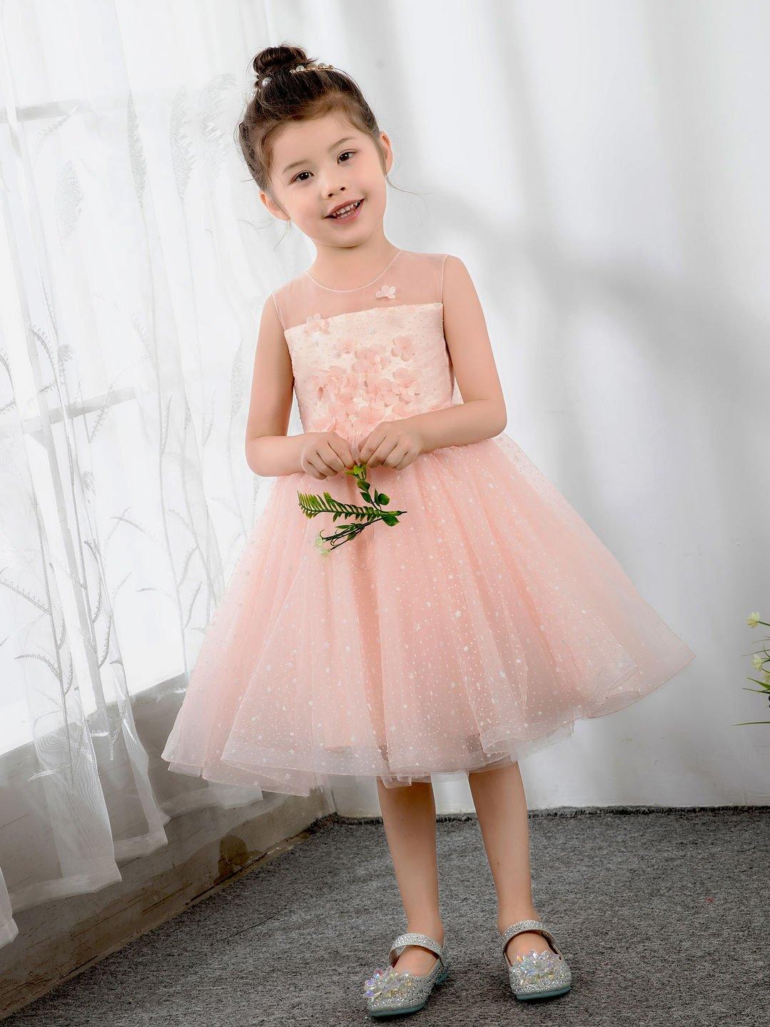 NumberSea - Kids Princess Cute Dresses Sleeveless Birthday Dress Children's Occasion Wear Party Dresses Flower Girl Dresses
