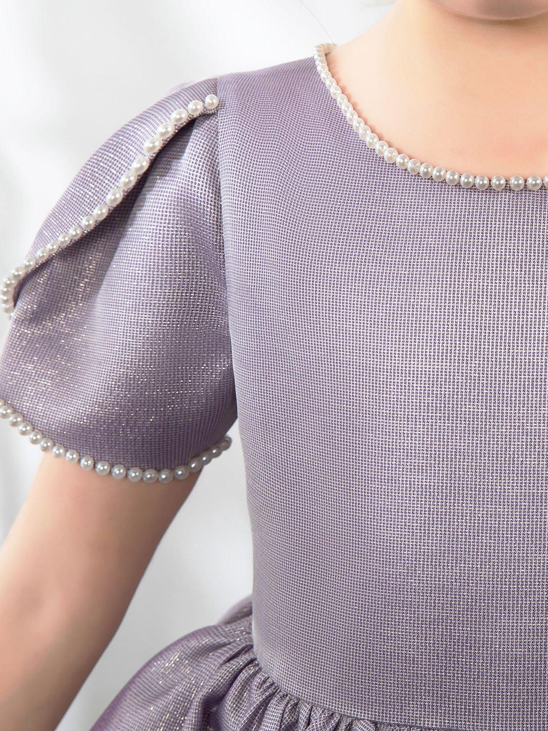 NumberSea - Satin Kids Princess Cute Dresses Short Sleeves Birthday Dress Children's Occasion Wear Party Dresses Flower Girl Dresses