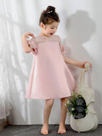 NumberSea - Fashion Kids Princess Cute Dresses Short Sleeves Birthday Dress Children's Occasion Wear Party Dresses Flower Girl Dresses