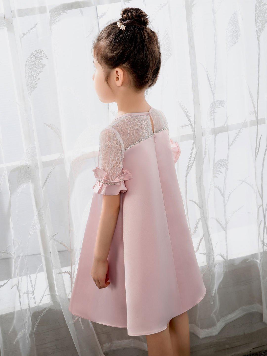 NumberSea - Fashion Kids Princess Cute Dresses Short Sleeves Birthday Dress Children's Occasion Wear Party Dresses Flower Girl Dresses