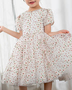 NumberSea - Kids Dress Girls Princess Cute Dresses Short Sleeves Birthday Dress Party Dresses