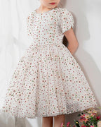 NumberSea - Kids Dress Girls Princess Cute Dresses Short Sleeves Birthday Dress Party Dresses