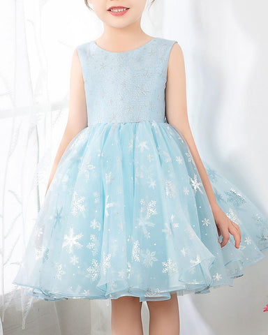 NumberSea - Light Blue Tulle Girls Princess Cute Dresses Birthday Dress Party Dresses Kids Dresses Boutique