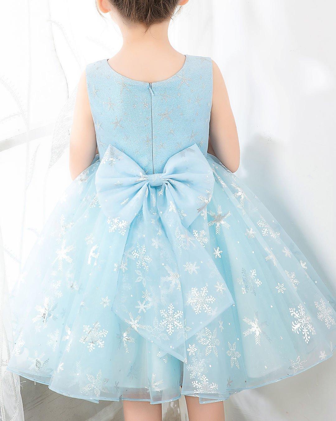 NumberSea - Light Blue Tulle Girls Princess Cute Dresses Birthday Dress Party Dresses Kids Dresses Boutique