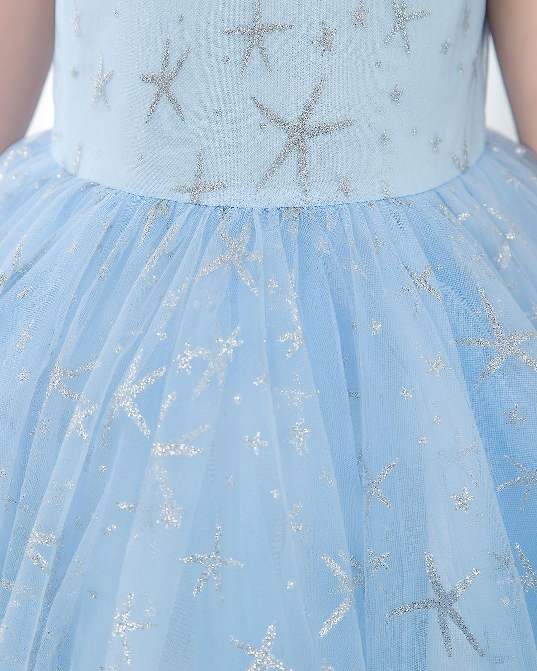NumberSea - Light Blue Sleeveless Girls Princess Dresses Birthday Dress Party Dresses Kids Fashion Dresses