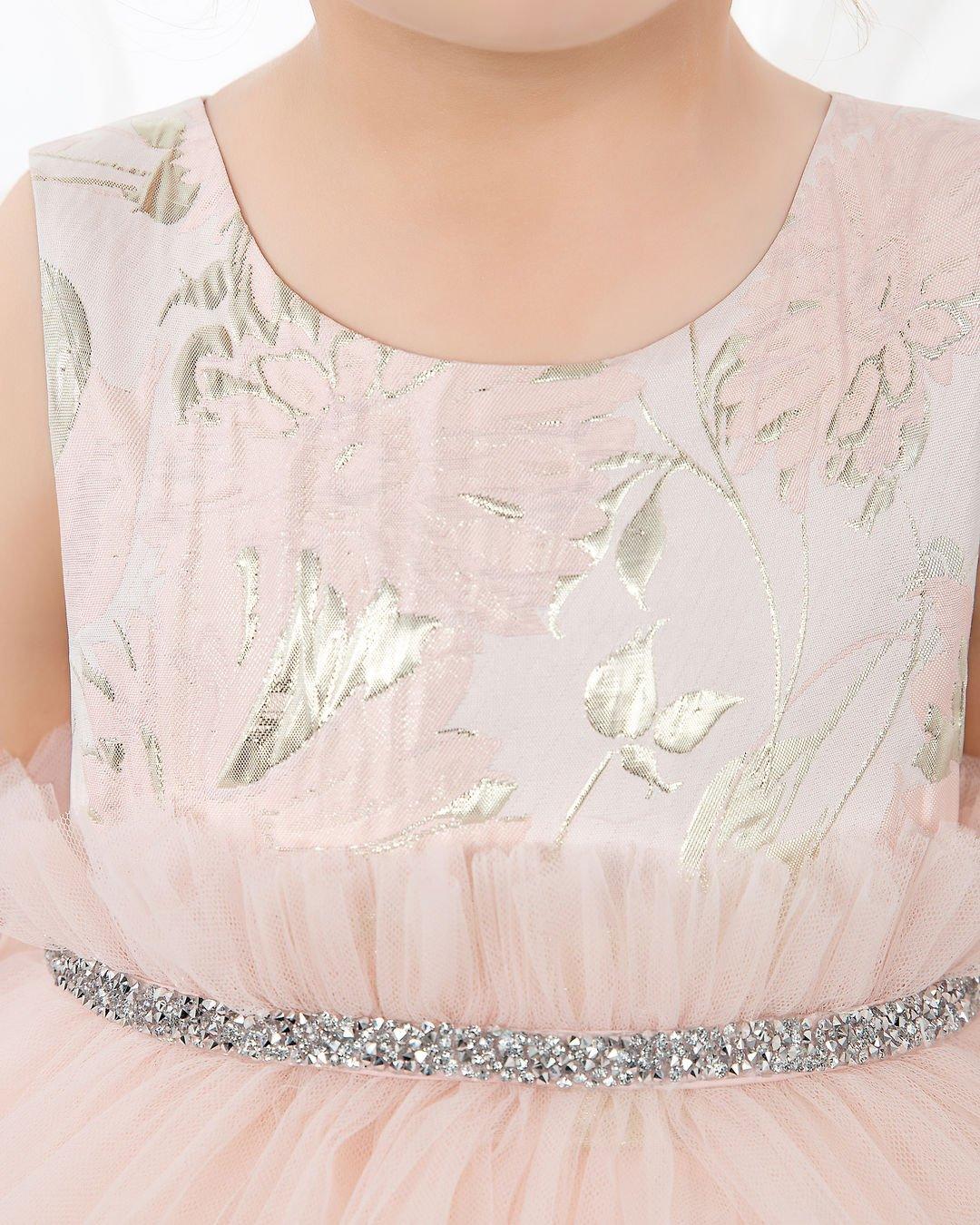 NumberSea - Pink Tulle Sleeveless Girls Princess Dresses Birthday Dress Children's Occasion Wear Party Dresses