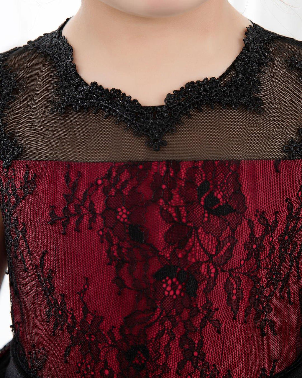 NumberSea - Fashion Burgundy Sleeveless Girls Princess Dresses Children's Occasion Wear Party Dresses Birthday Dresses