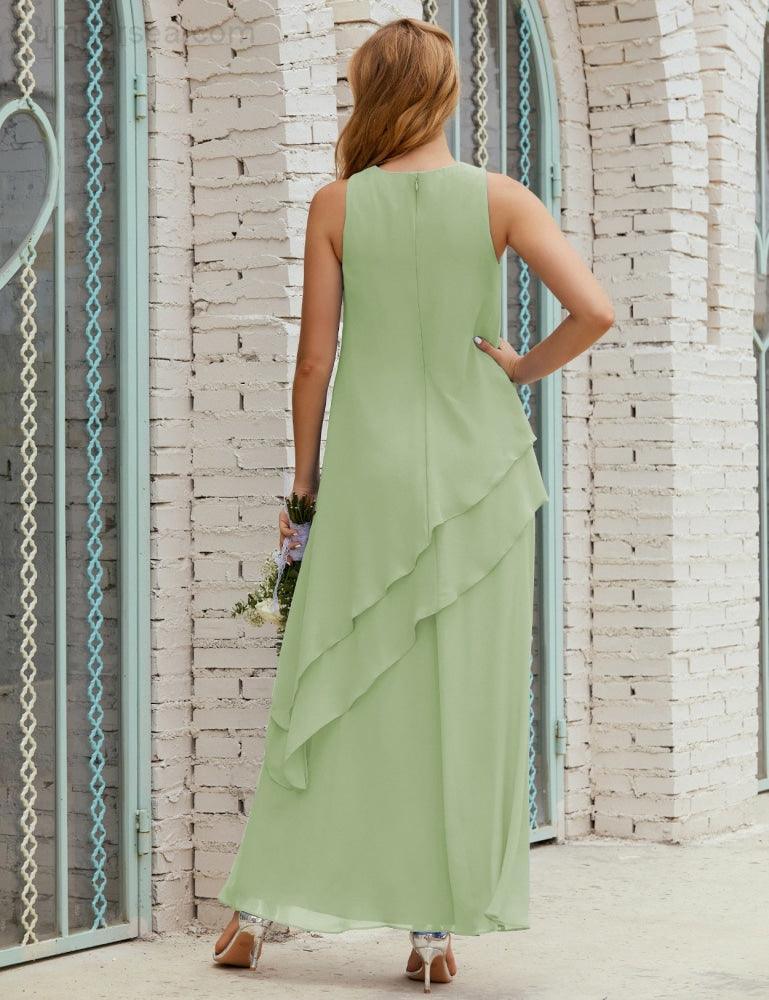 Chiffon Long Plus Size Mother Of Bride Dresses Formal Bridesmaid Prom Gown 28019