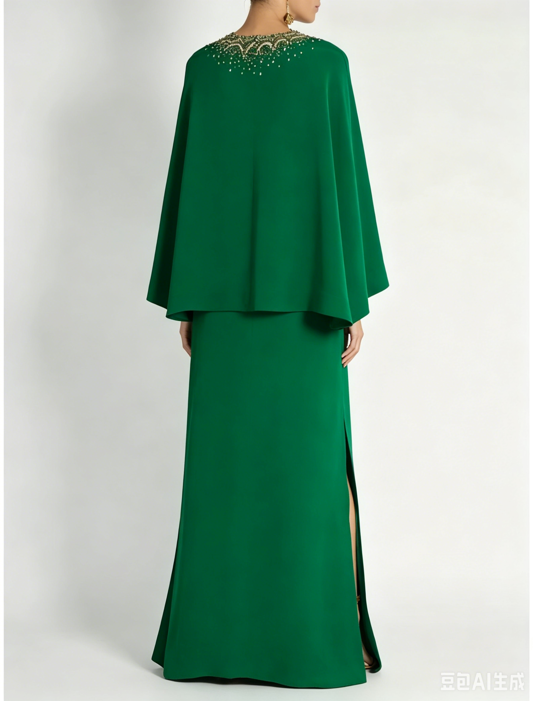 Sheath / Column Mother of the Bride Dress Formal Party Elegant Jewel Neck Ankle Length Stretch Chiffon Long Sleeve with Sequin Split Front