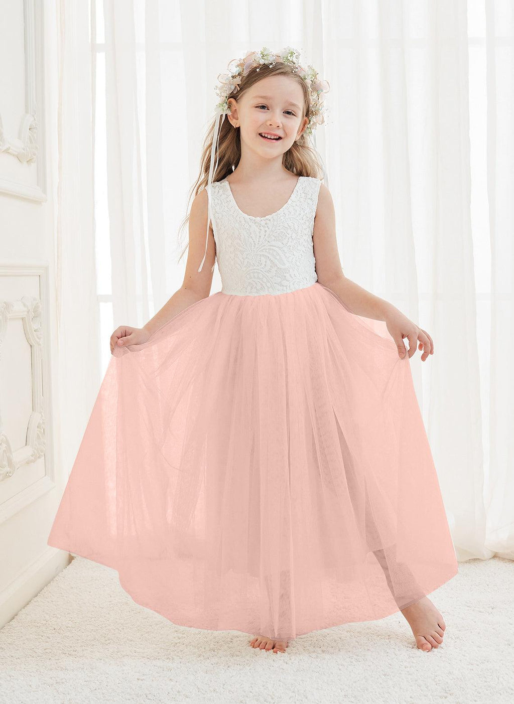 Enchanted Tulle Lace Flower Girl Dress