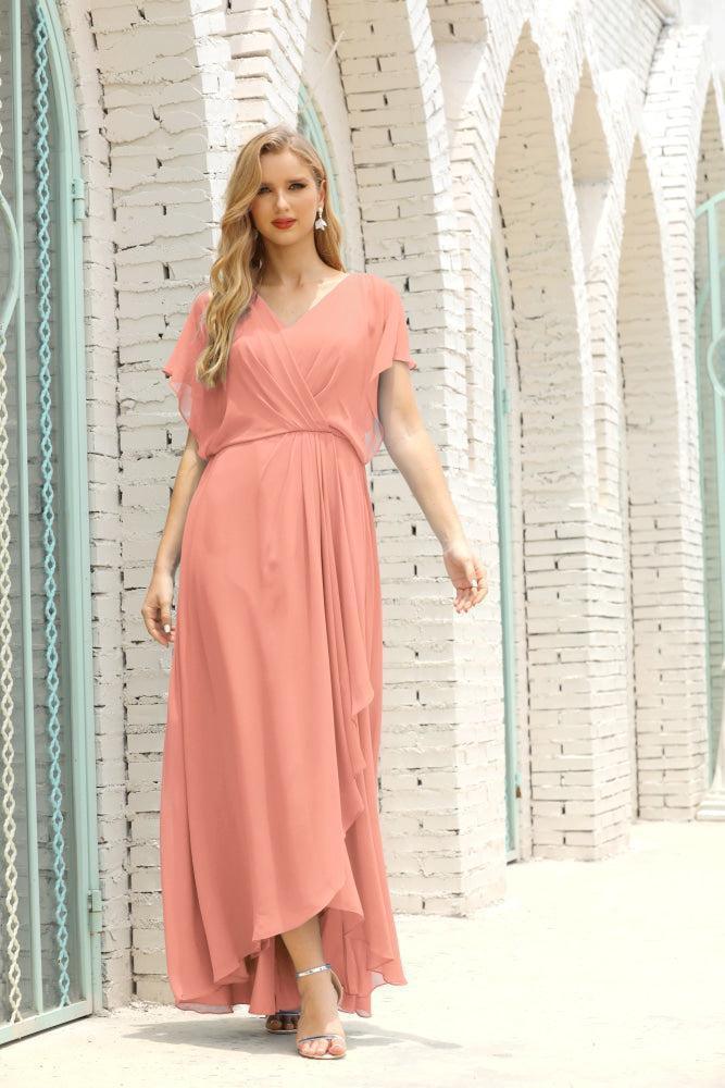 Numbersea Mother Of The Bride Dresses Plus Size V-Neck Floor Length Formal Prom Dress For Wedding