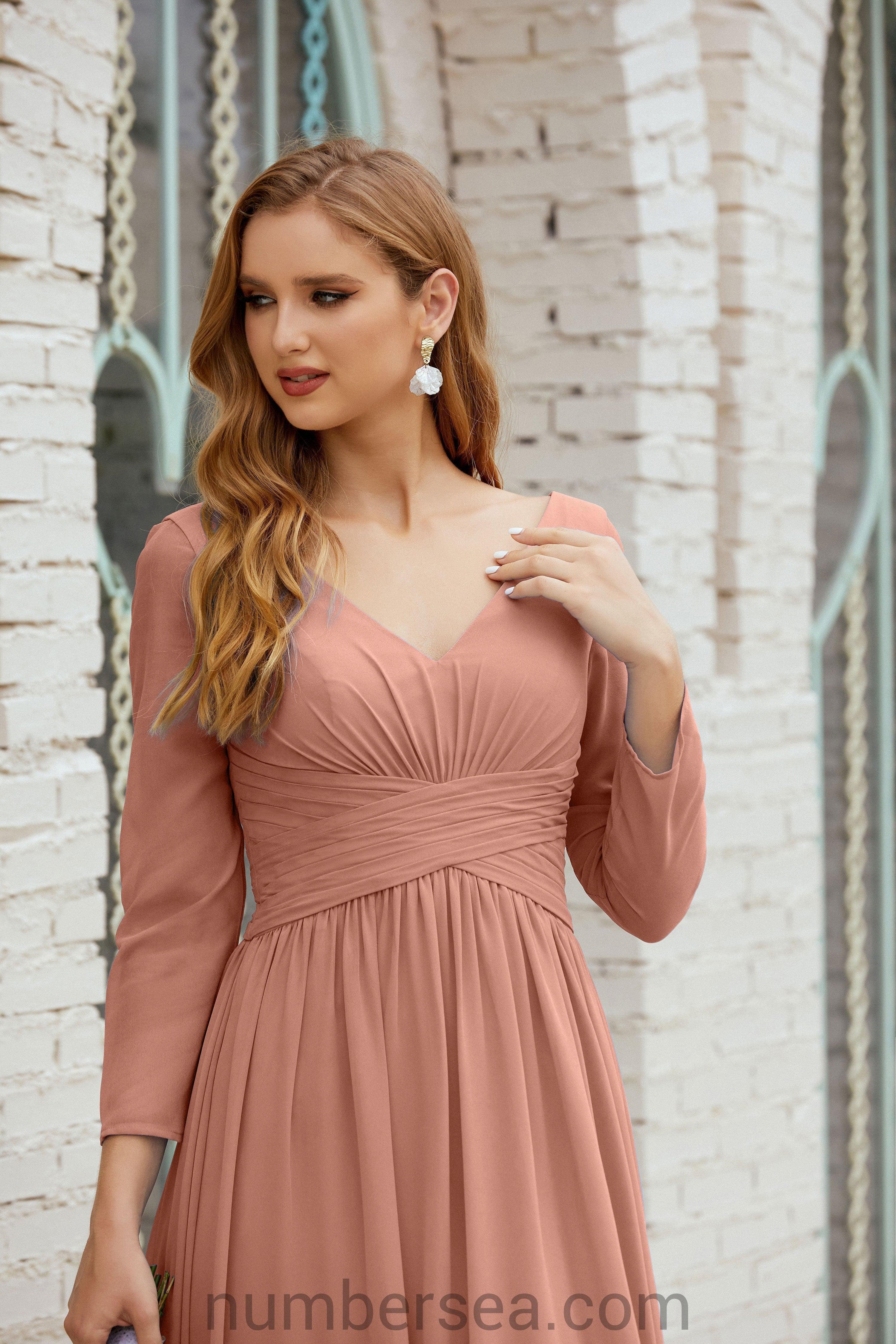 Numbersea Bridesmaid Dress Chiffon Formal Party Dress Evening Dress 28016-numbersea