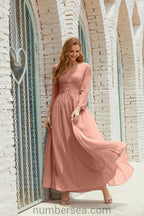 Numbersea Bridesmaid Dress Chiffon Formal Party Dress Evening Dress 28016-numbersea