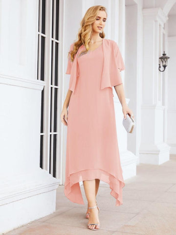 Numbersea Two-Piece A-line Mother of The Bride Dress Formal Party Gown Dress 28073 - numbersea