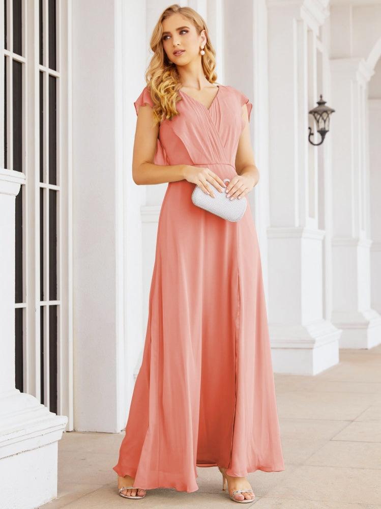 Numbersea Bridesmaid Dresses Cape Formal Prom Dress Open Back Gowns for Mother of The Bride 28058-numbersea