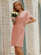 Homecoming Dresses Knee Length Sleeveless Prom Gowns 28021 Cinnamon Pink