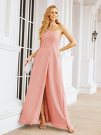 Numbersea Women's One Shoulder Formal Prom Gowns for Mother of The Bride Side Slit Bridesmaid Dresses 28052-numbersea