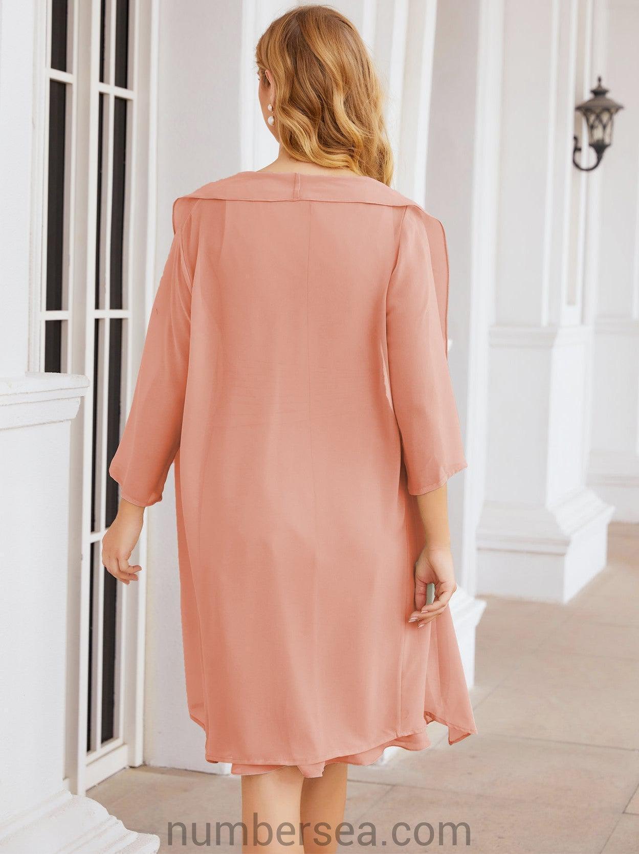 Numbersea Chiffon Mother Of The Bride Dresses Prom Dress For Wedding Guest Casual Pleated 28065