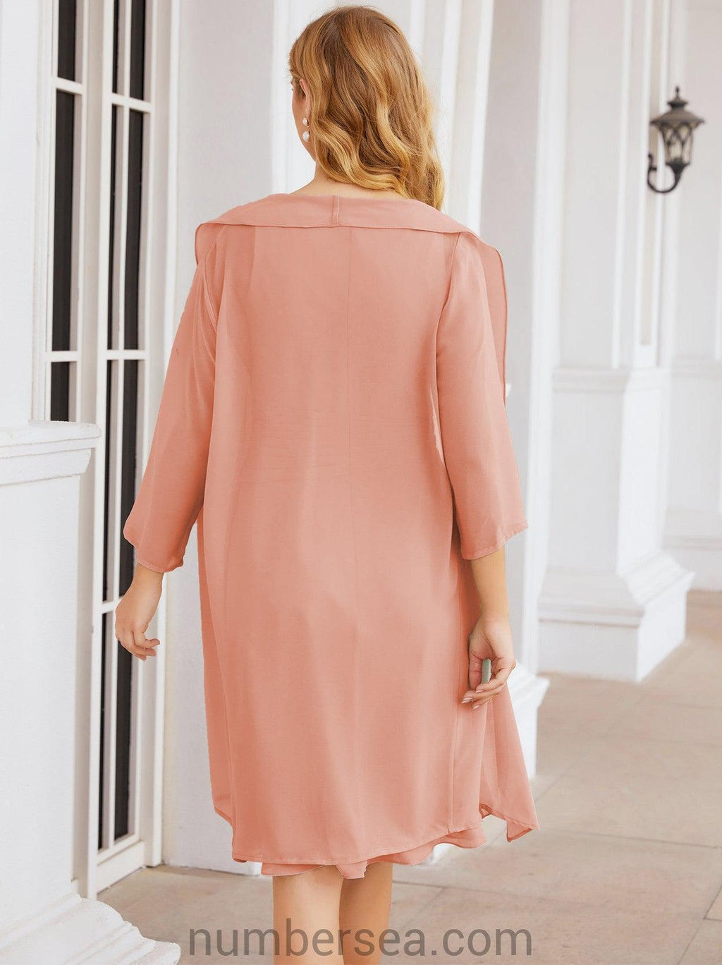 Numbersea Chiffon Mother Of The Bride Dresses Prom Dress For Wedding Guest Casual Pleated 28065
