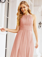 Keyhole Bridesmaid Dresses Sleeveless Formal Evening Party Prom Gowns 28043-numbersea